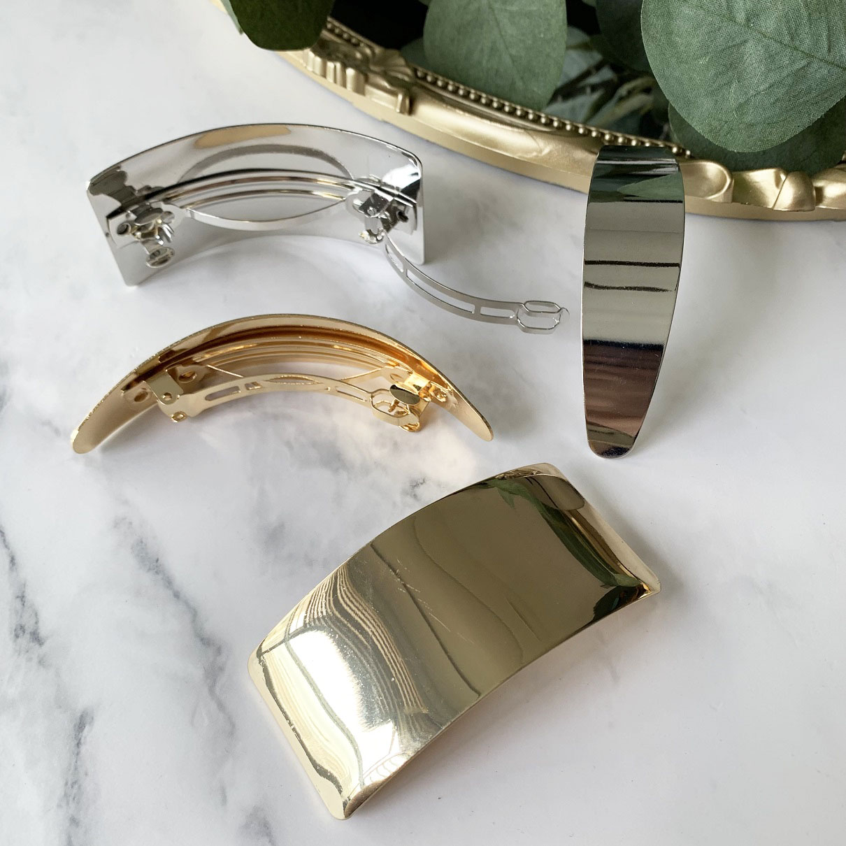 [SG | Gloss] Cool Metal Hair Clip Hairpin, Metallic Hair Clip Gold and Silver hair accessories for women