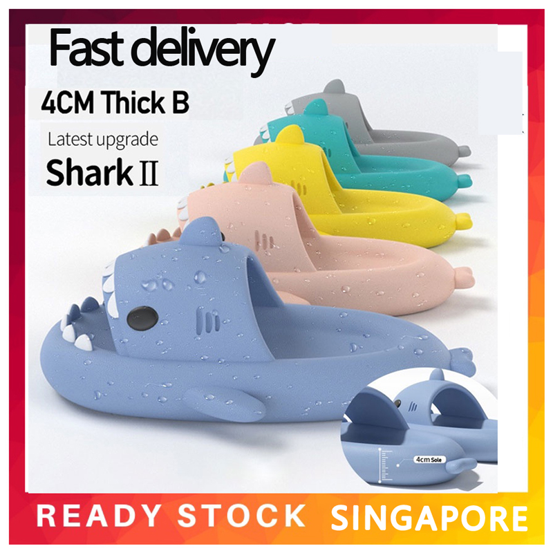 [SG] Adult Couple Hot Selling Cartoon Shark Slippers Indoor and Outdoor  情侣拖鞋 踩屎感拖鞋