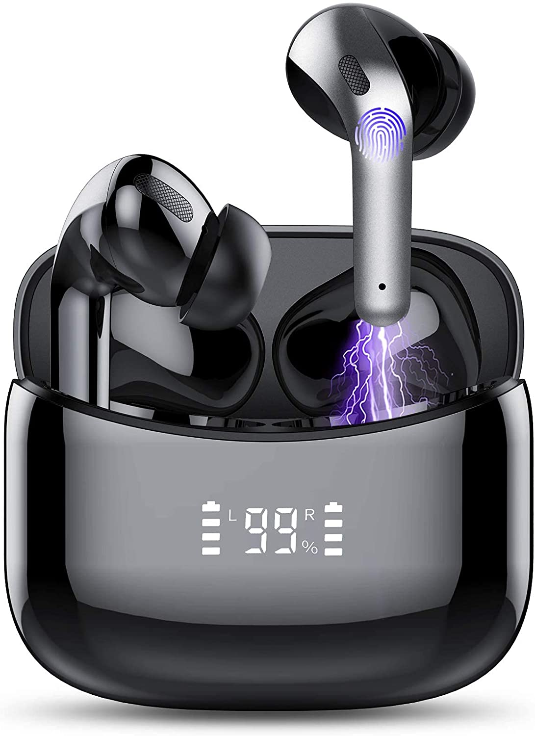 【TOP 1】【2022 NEW】COTIN X15 Wireless Earbuds, Bluetooth Headphones with Microphone, IPX5 Waterproof, 35H Playtime, High-Fidelity Stereo Earphones for Sports and Work