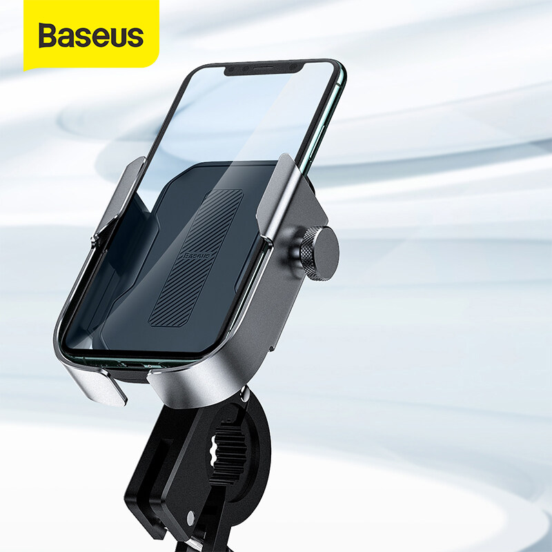Baseus Motor Cycle Phone Holder Support Moto Bicycle Rear View Mirror Handlebar Stand Mount Scooter Motor Bike Sport Cycle Phone Holder