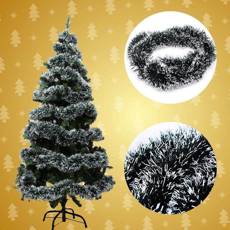 【lightingeverthing】2M Christmas Decoration Mall Bar Tops Ribbon Garland Xmas Tree Ornaments White Dark Green Cane Tinsel Party Home Decor