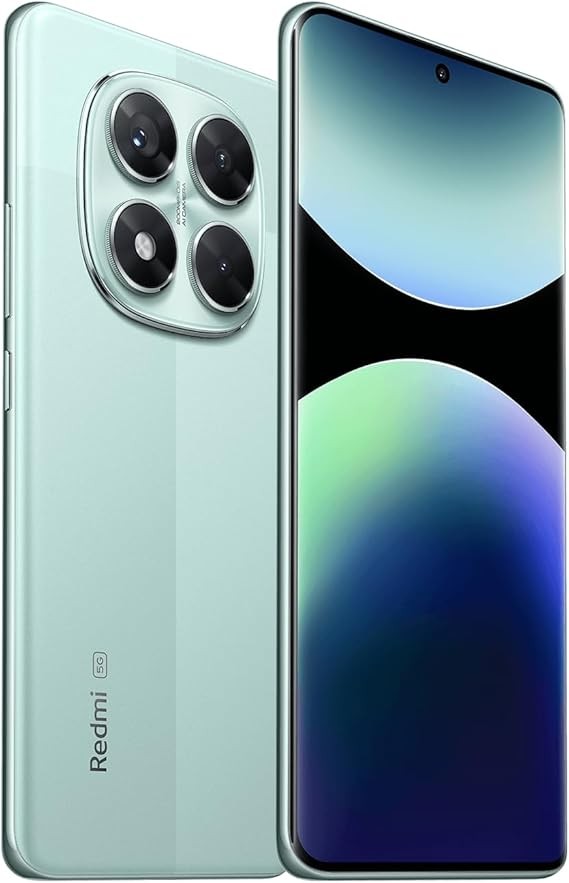 Xiaomi Redmi Note 14 Pro 5G + 4G LTE (for Tmobile Mint Tello & Global) (512GB + 12GB) NFC 6.67" 120Hz 200MP Pro AI Camera Model 24090RA29G Unlocked Dual Sim (Coral Green)